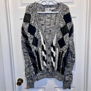 Vintage Nino Foriero Cardigan Sweater 90' long sleeve grandpa Medium Men winter